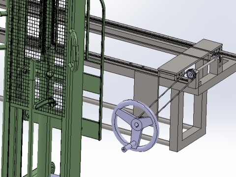 Truk bongkar muat drum kain SolidWorks 3D Model 3D