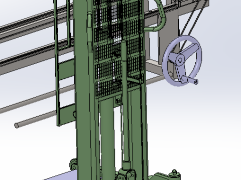 Truk bongkar muat drum kain SolidWorks 3D Model 3D