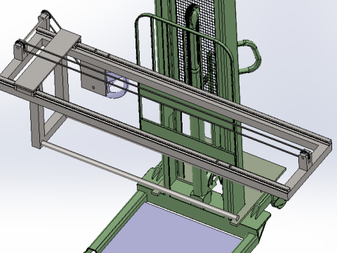 Truk bongkar muat drum kain SolidWorks 3D Model 3D