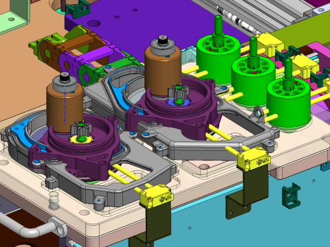 Peralatan press injeksi oli roda gigi SolidWorks 3D Model 3D