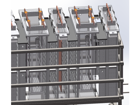Electrolytic equipment production line SolidWorks 3D Copper plating electrolysis equipment electro 3D Model