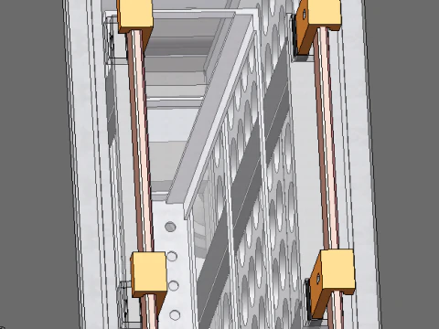 전해 장비 생산 라인 SolidWorks 3D 구리 도금 전기 분해 장비 전기 3D 모델