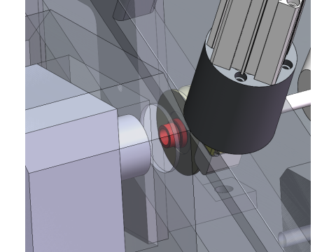 Rueda guía del ascensor remachadora rueda guía y eje ajuste a presión SolidWorks 3D Modelo 3D
