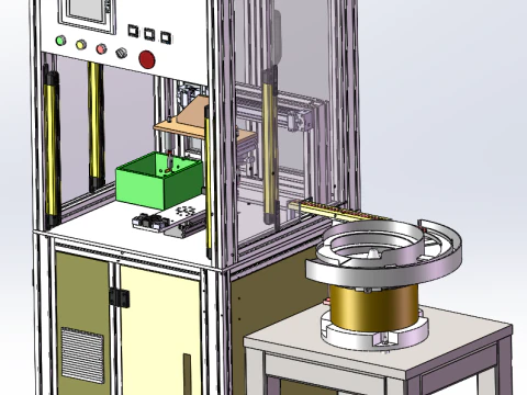 Filter mesin penyisipan melingkar gulungan kapas SolidWorks 3D Model 3D
