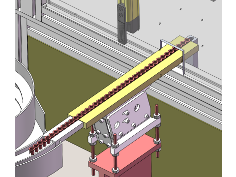 Machine d'insertion circulaire de rouleaux de coton filtrant SolidWorks 3D Modèle 3D