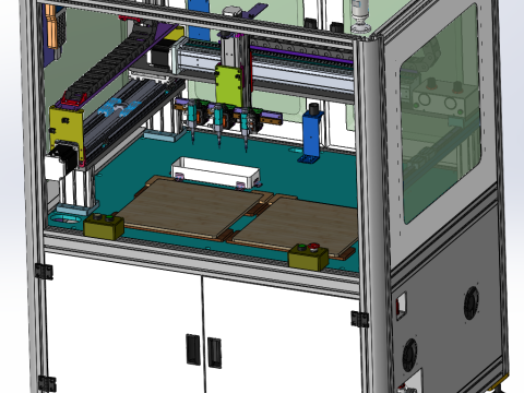 Máquina dosadora vertical SolidWorks 3D Modelo 3D