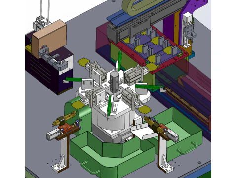 Mica winding machine SolidWorks 3DSquare mica sheet winding machine 3D Model