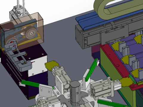 Mica winding machine SolidWorks 3DSquare mica sheet winding machine 3D Model