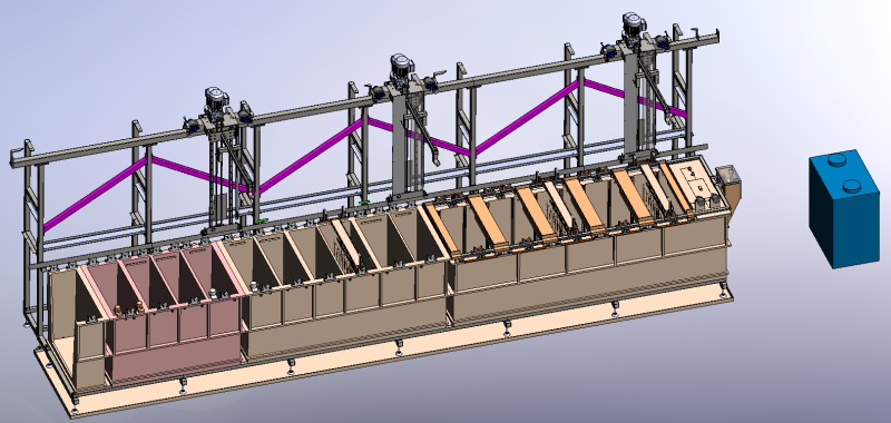 액세서리 표면 처리 생산 라인 SolidWorks 3D 3D 모델 .c4d .max .obj .3ds .fbx .stl .blend