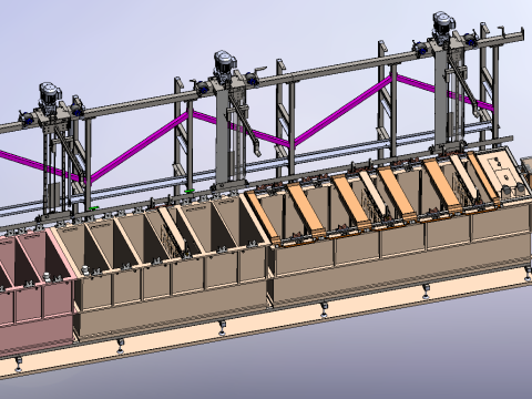 Aksesuarlar Yüzey İşlem Üretim Hattı SolidWorks 3D 3D Model