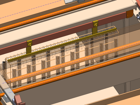 액세서리 표면 처리 생산 라인 SolidWorks 3D 3D 모델