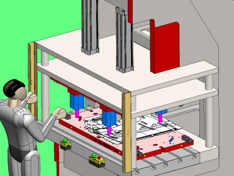 펠트 생산 라인 SolidWorks 3D 3D 모델