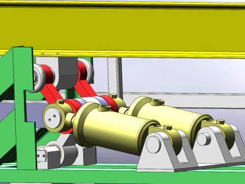 Linkage lifting car SolidWorks 3D 3D Model