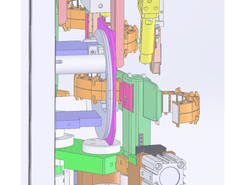 Bobinadora de doble estación SolidWorks 3D Modelo 3D