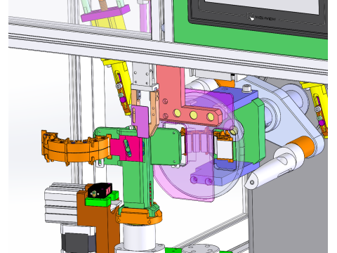 Bobinadora de doble estación SolidWorks 3D Modelo 3D