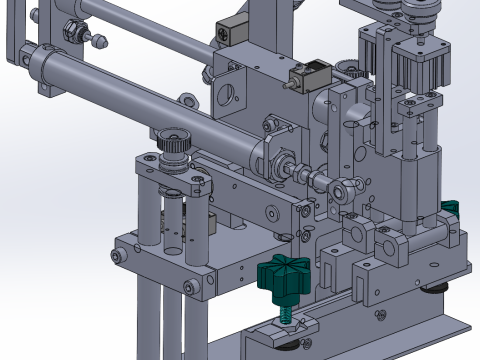 Vertical screen printing machine SolidWorks 3D 3D Model