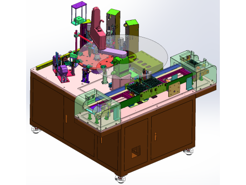 Plum blossom screw detection equipment SolidWorks 3D 3D Model