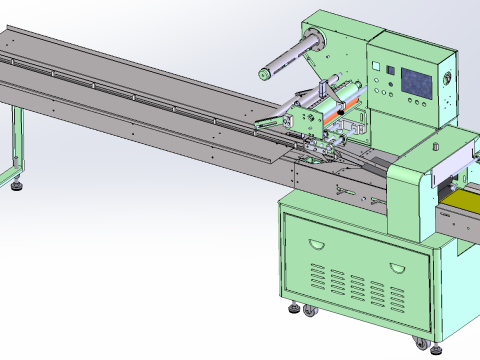 Fully automatic pillow packaging machine SolidWorks 3D 3D Model