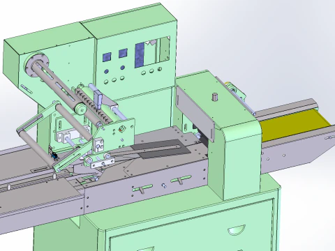 Fully automatic pillow packaging machine SolidWorks 3D 3D Model
