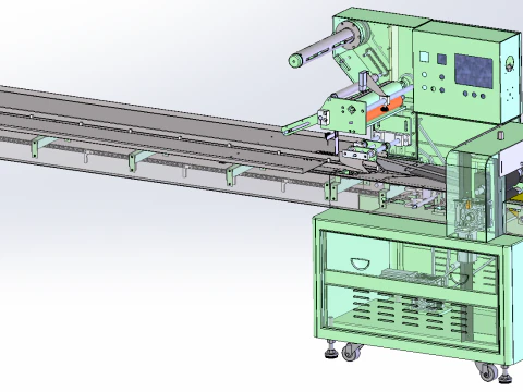 Fully automatic pillow packaging machine SolidWorks 3D 3D Model