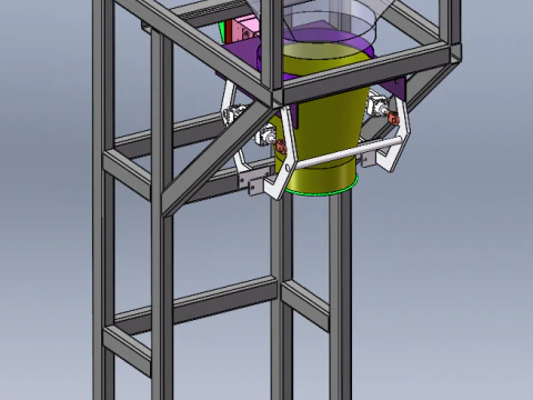 Mesin pengemas mesin bagging SolidWorks 3D Model 3D