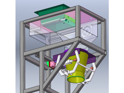 包装机装袋机SolidWorks 3D 3D 模型