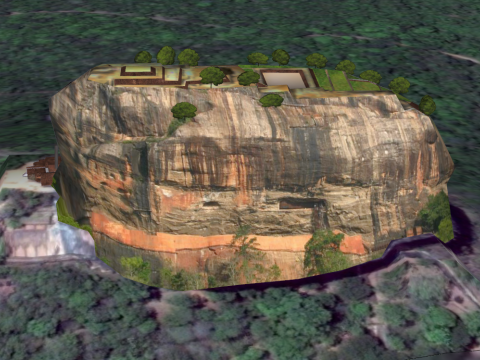 A rocky mountain with cliffs and steep edges 3D Model
