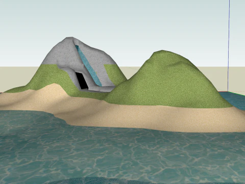 Mountain terrain mountain range desert 3D Model