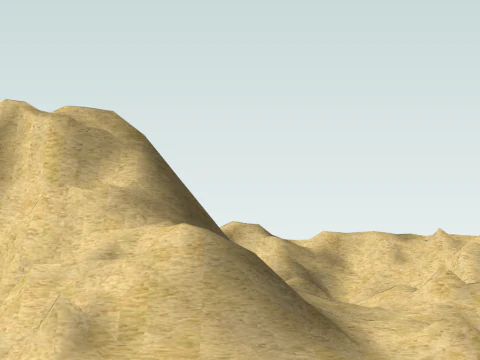 Mountain terrain mountain range desert 3D Model