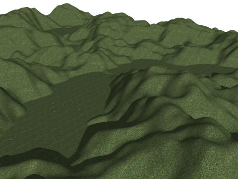 Modern Mountain Range SketchUp Model 3D Model