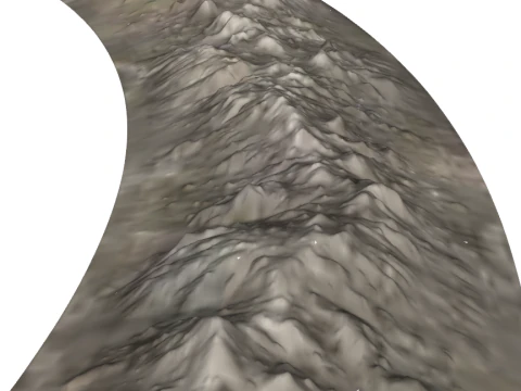SketchUp model of circular mountain range 3D Model