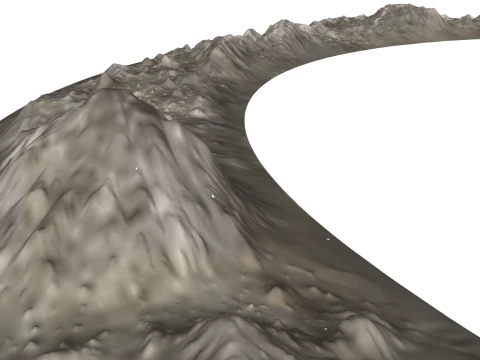 SketchUp model of circular mountain range 3D Model