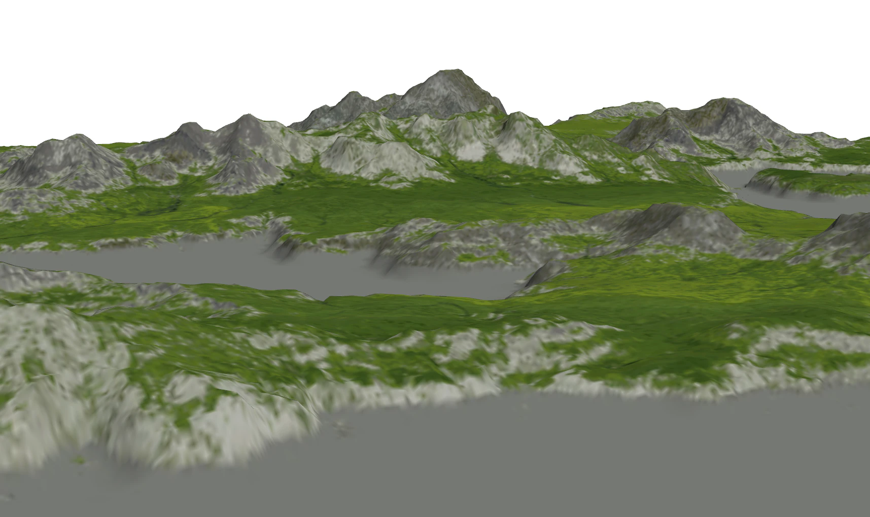 SketchUp model of hills rivers water pits swamps 3D Model .c4d .max .obj .3ds .fbx .stl .blend 