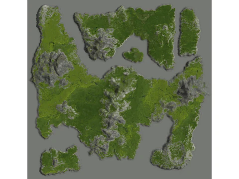 SketchUp model of hills rivers water pits swamps 3D Model