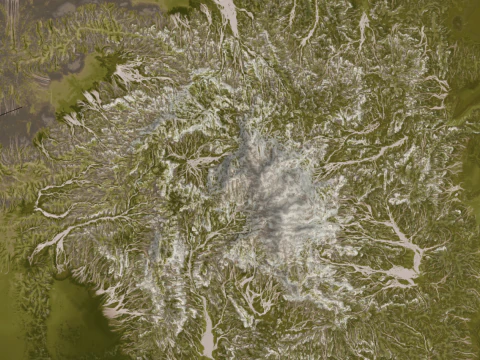 Constructing isolated high mountain landforms dominated by uplift and water erosion Sketchup model 3D Model