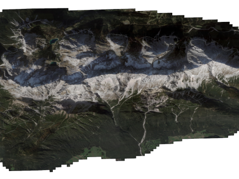 Les glaciers de haute altitude érodent les zones montagneuses Modèle 3D