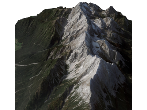 उच्च ऊंचाई वाले ग्लेशियर पहाड़ी क्षेत्रों को नष्ट कर देते हैं 3D मॉडल