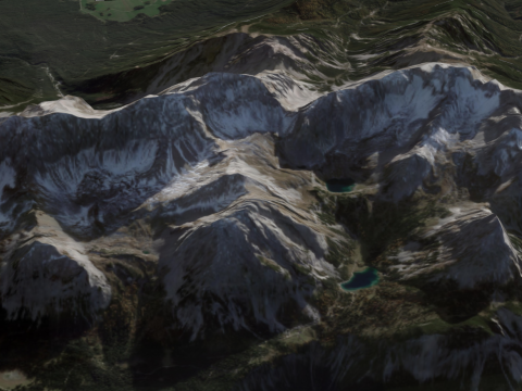 उच्च ऊंचाई वाले ग्लेशियर पहाड़ी क्षेत्रों को नष्ट कर देते हैं 3D मॉडल