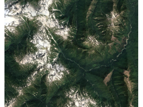 Landscape of high mountains and canyons in the Hengduan Mountains Sketchup model 3D Model