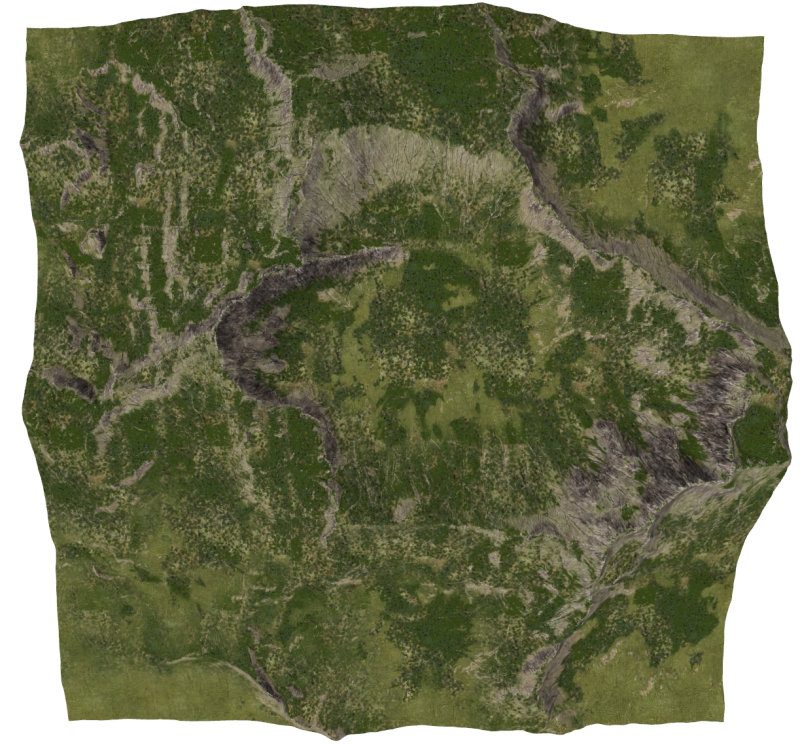 Natural landscape of temperate mid altitude mountains Sketchup model 3D Model .c4d .max .obj .3ds .fbx .stl .blend