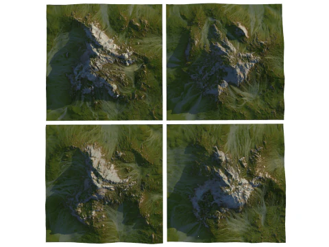 온대 고산 침식 지형 Sketchup 모델 3D 모델