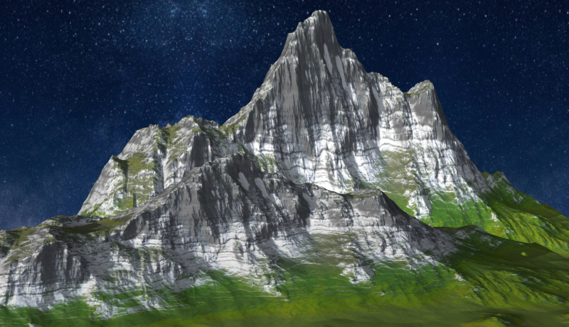 Snow Mountain Range Valley Range Mountain Range Mountain Landscape Sketchup Model 3D Model .c4d .max .obj .3ds .fbx .stl .blend