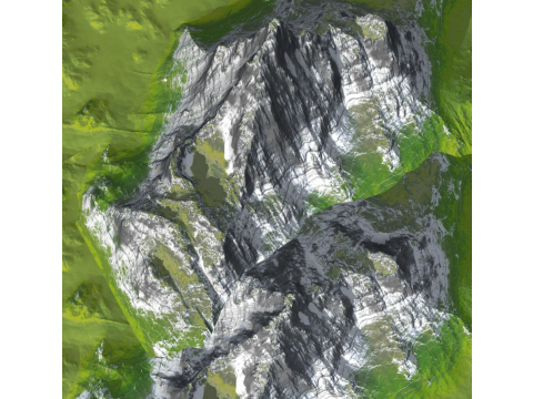 Pasmo górskie Śnieżka Pasmo górskie Pasmo górskie Krajobraz górski Model szkicowy Model 3D