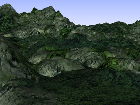 Model Sketsa Pegunungan Model 3D