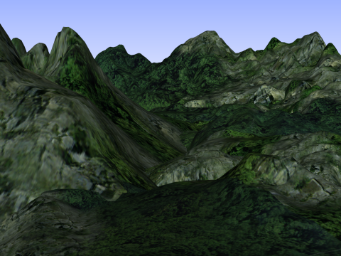 Model Sketsa Pegunungan Model 3D