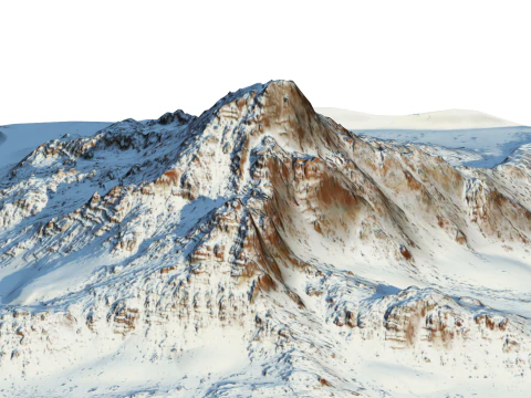 Mountain Range and Peak SU Model 3D Model