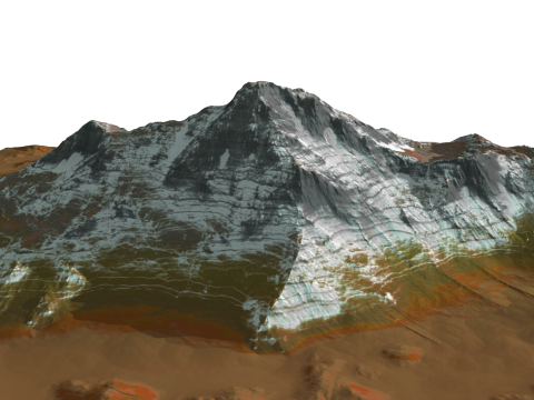 पर्वत श्रृंखला और पीक एसयू मॉडल 3D मॉडल