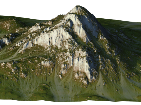 पर्वत श्रृंखला और पीक एसयू मॉडल 3D मॉडल