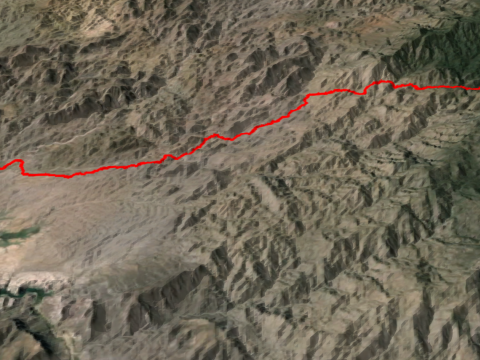 Konstruowanie zerodowanych gór w regionach suchych i półsuchych Model SketchUp Model 3D