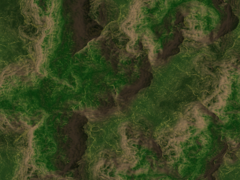 Heuvelachtige landvormen gedomineerd door watererosie in vochtige gebieden SketchUp-model 3D Model